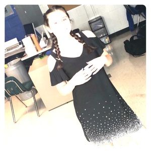 BLACK SEQUINED DRESS